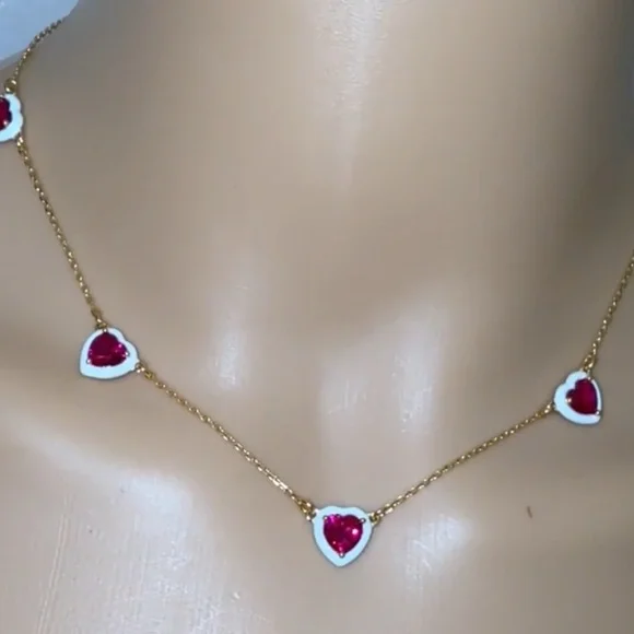 Kate Spade Sweetheart Station Necklace NWT Dustbag Included - Picture 4 of 10